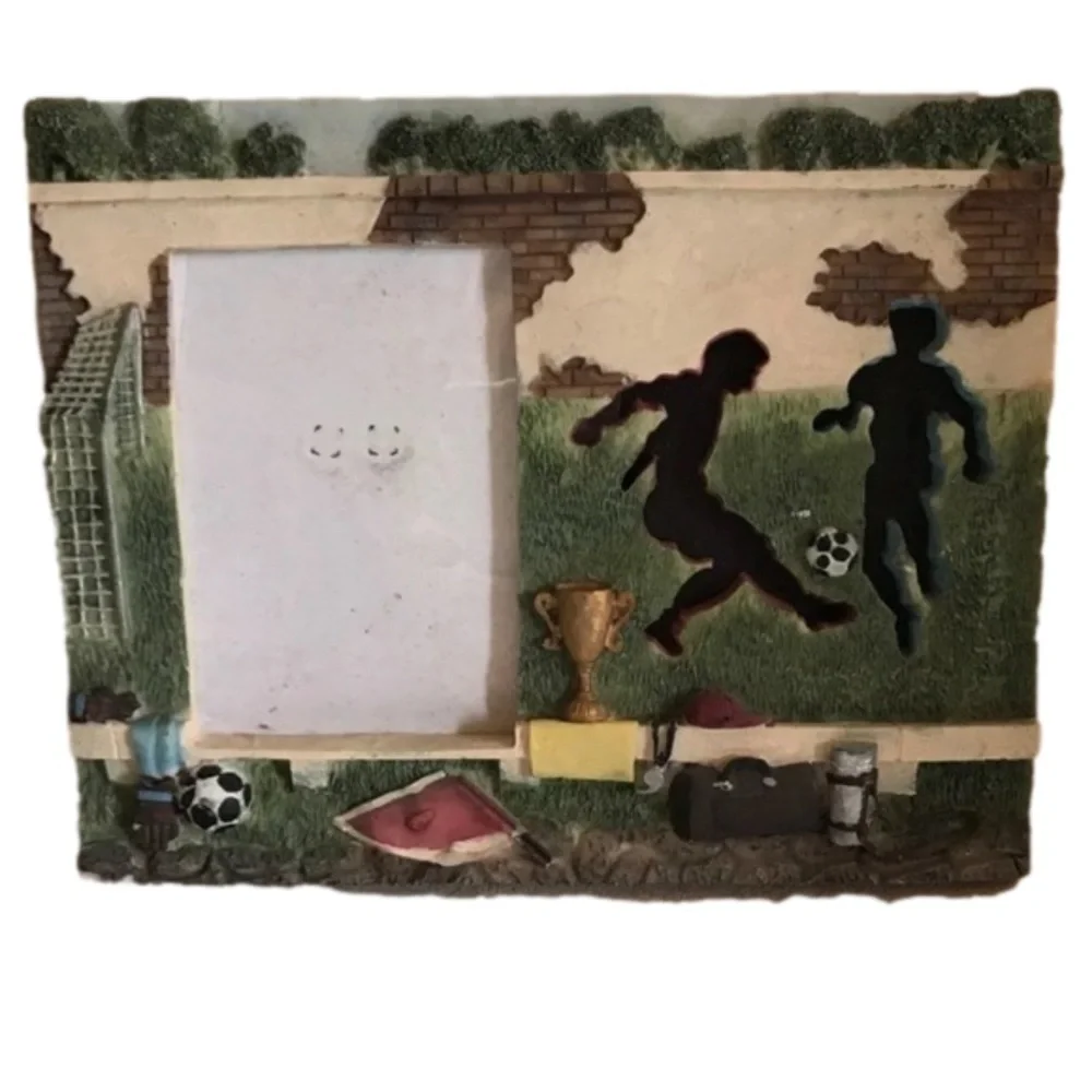 Molded Resin 3x5 Soccer Keepsake picture Frame